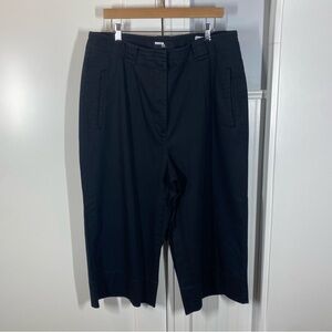 BR Banana Republic Black High-Rise Belted‎ Culottes size 18 2024 cotton modal